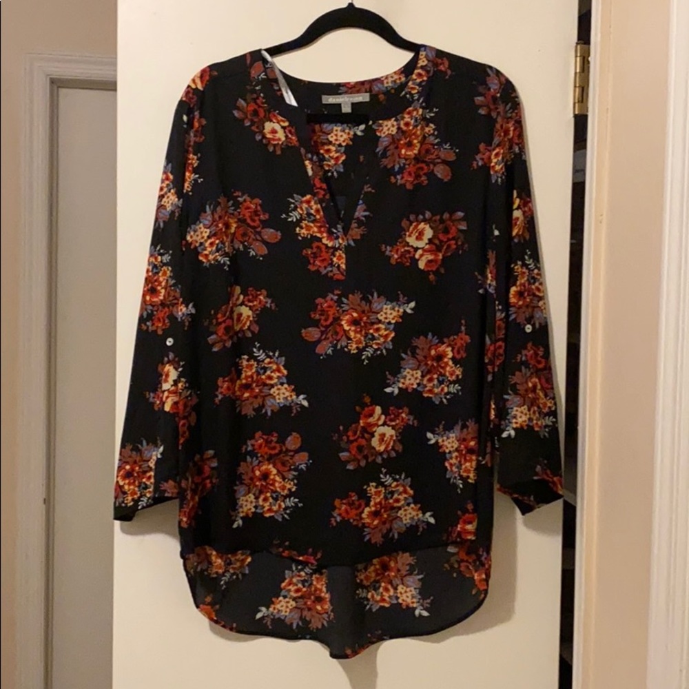 Daniel Rainn Koda Split Neck Blouse